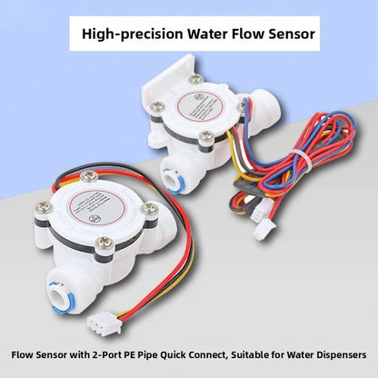 Quick Connect 2mm PE Flow Sensor for For water Dispenser and Liquid Control