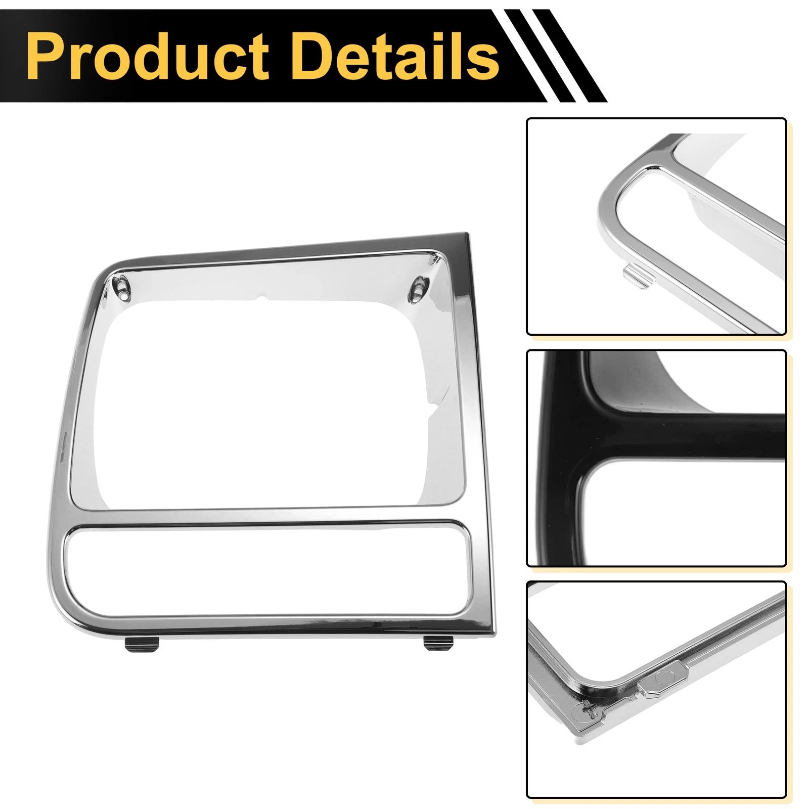 Front Right Headlamp Bezel for Jeep Cherokee (1997–2001) Chrome
