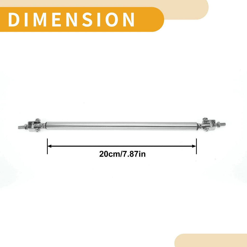 2X Adjustable Front Bumper Lip Splitter Strut Rod Tie for Universal Fit