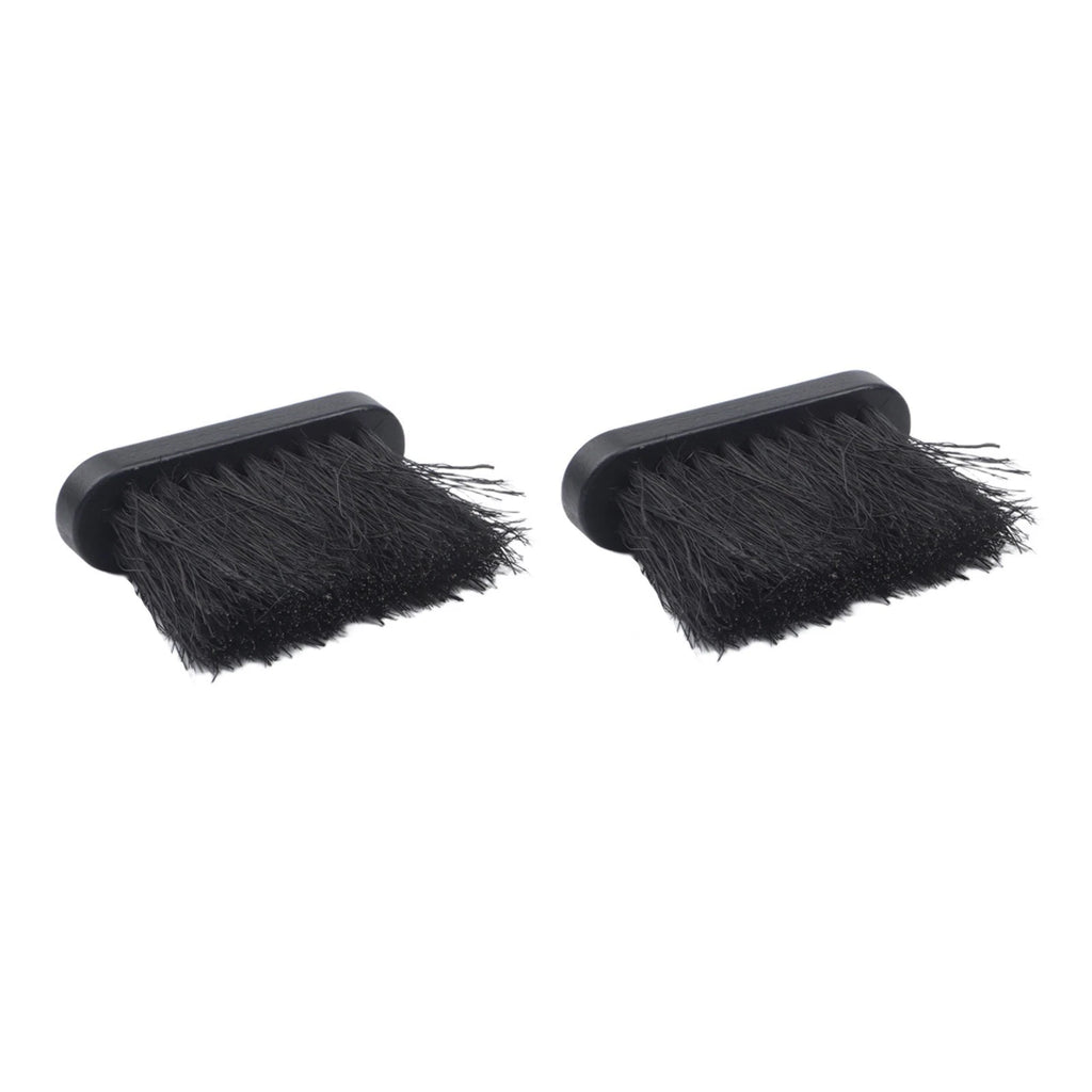 2X Replacement Heads for Fireplace Brush Set (Black Wood Handle)