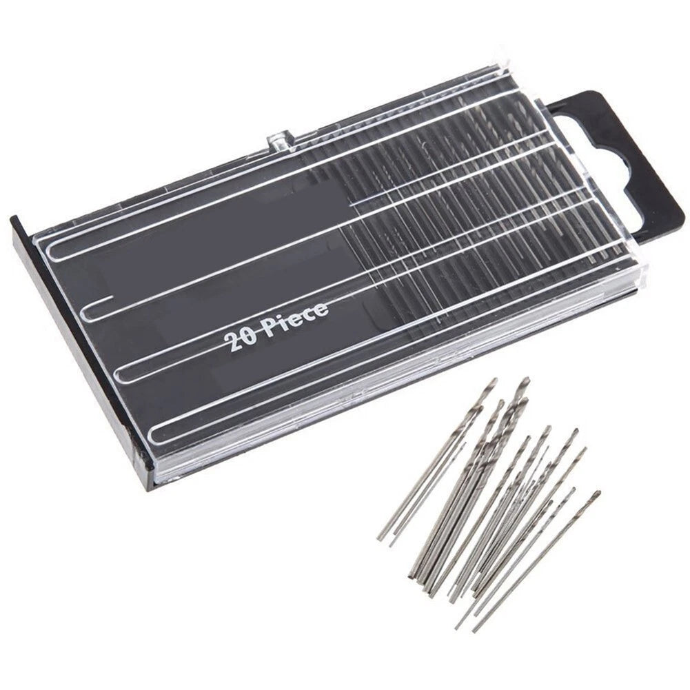 20Pcs HSS Spiral Drill Bits for Jewelry Making
