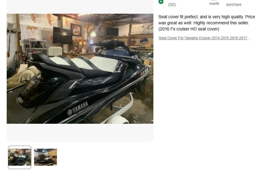 Seat Cover for Yamaha Cruiser FX Limited HO SHO SVHO (2014–2018)