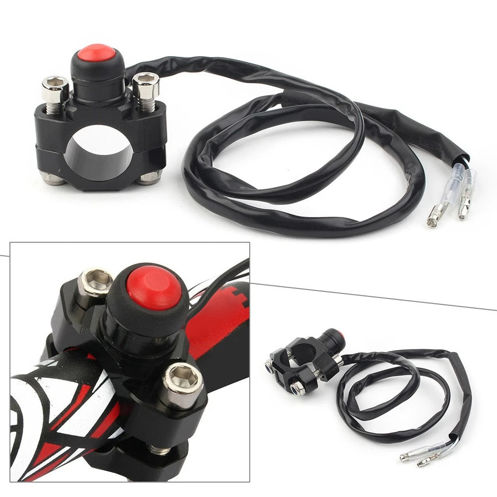 Universal Rotating Bar Clamp Start Stop Kill Switch Button for 7/8" 22 Handlebar