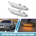 2X LED Side Marker Turn Signal Lights Yellow for BMW E46 E60 (1998–2010)
