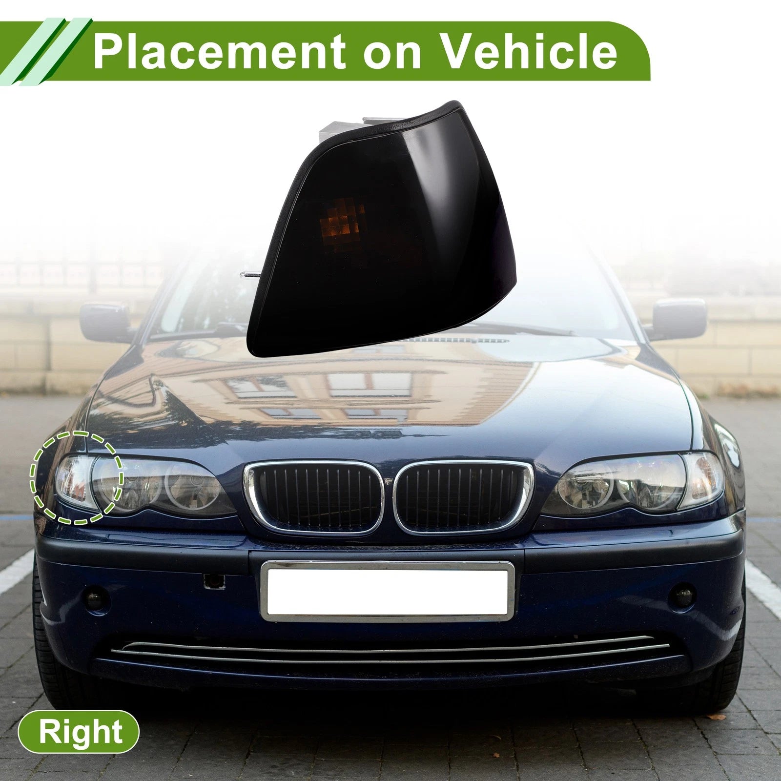 Right Corner Signal Light Cover Replacement for BMW 3 Series (1992–1998)