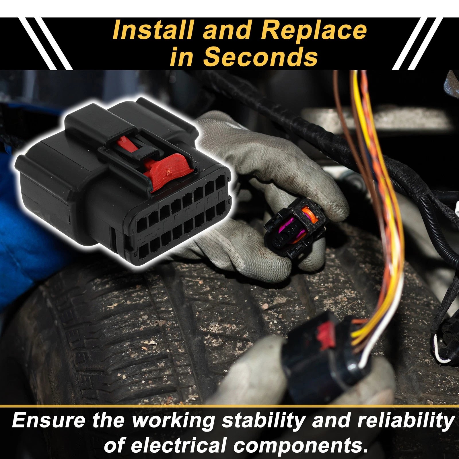 16 Pin Headlight Connector Plug for Ford