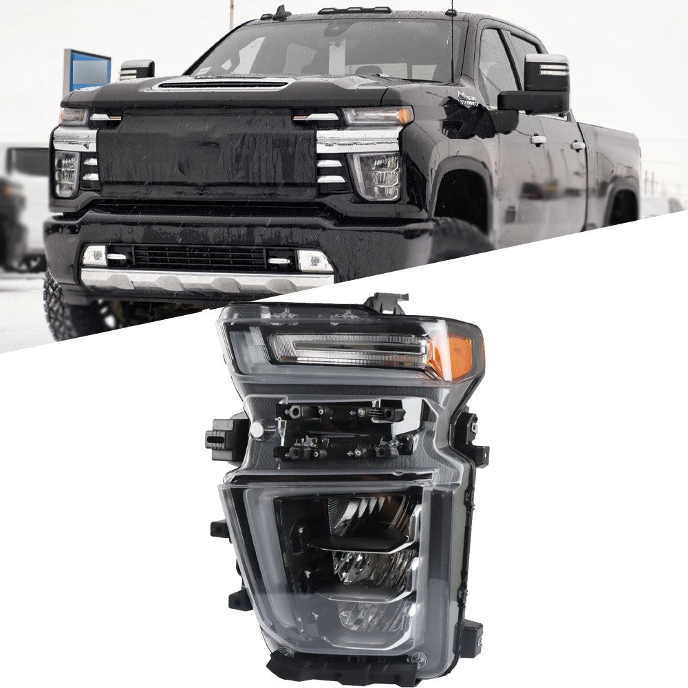 LED Driver Left Side Headlight for Chevy Silverado 2500HD 3500HD (2020–2023)
