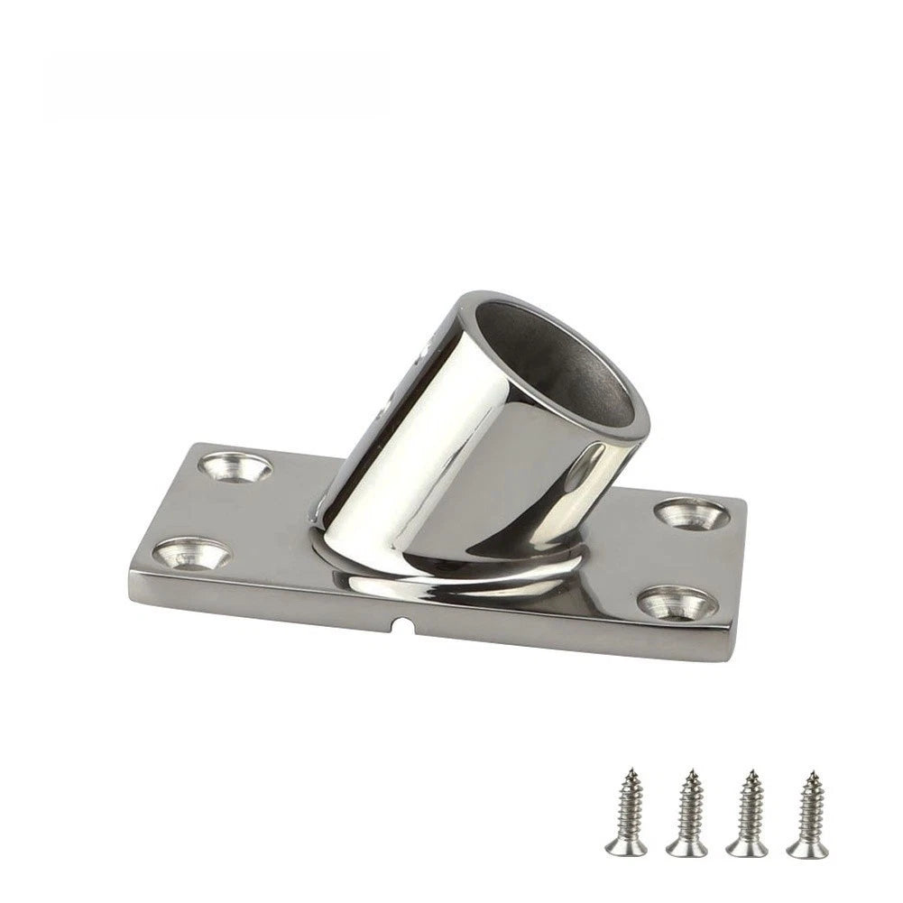 Boat Deck Hand Rail Rectangular Mount 316 Stainless Steel for 22mm 25mm Pipe