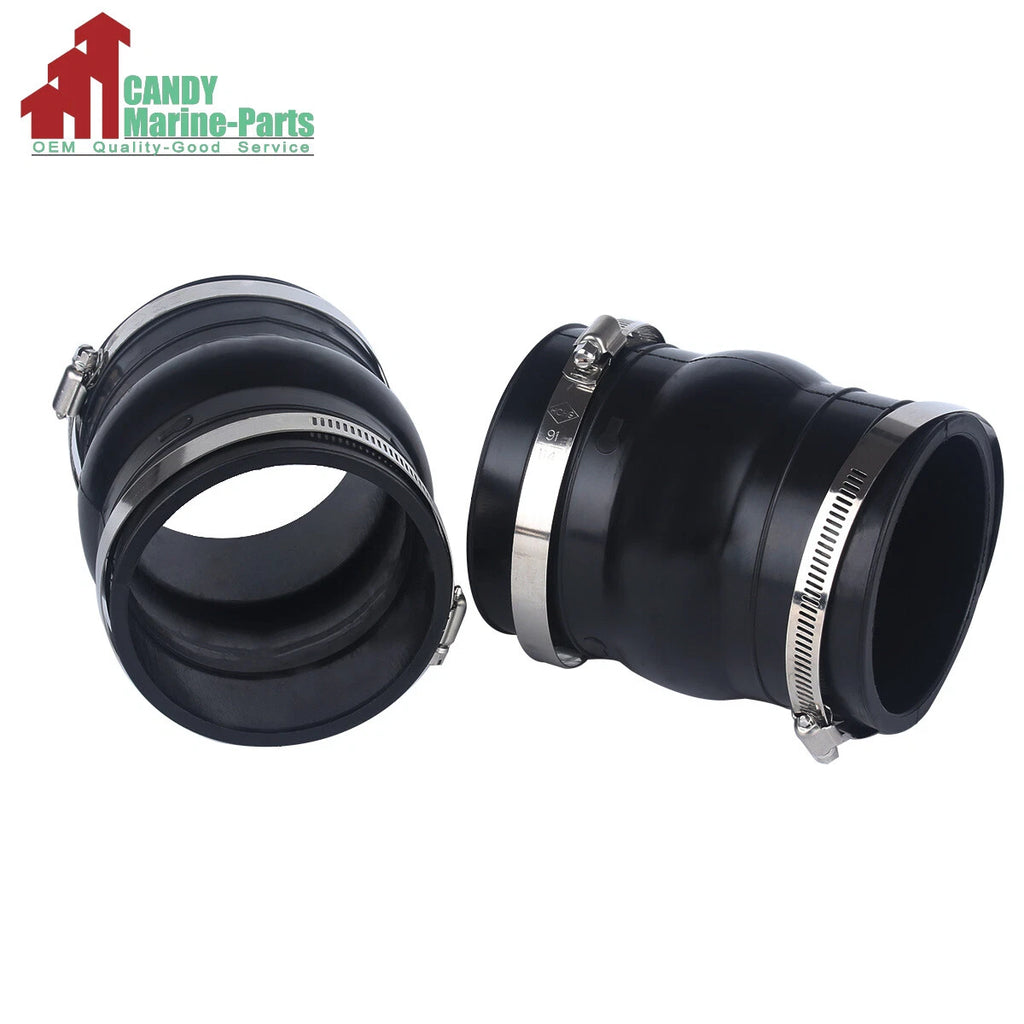 2X Exhaust Hose Coupler Bellow for OMC Cobra, Volvo Penta (3852741, 3863450, 18-2780)