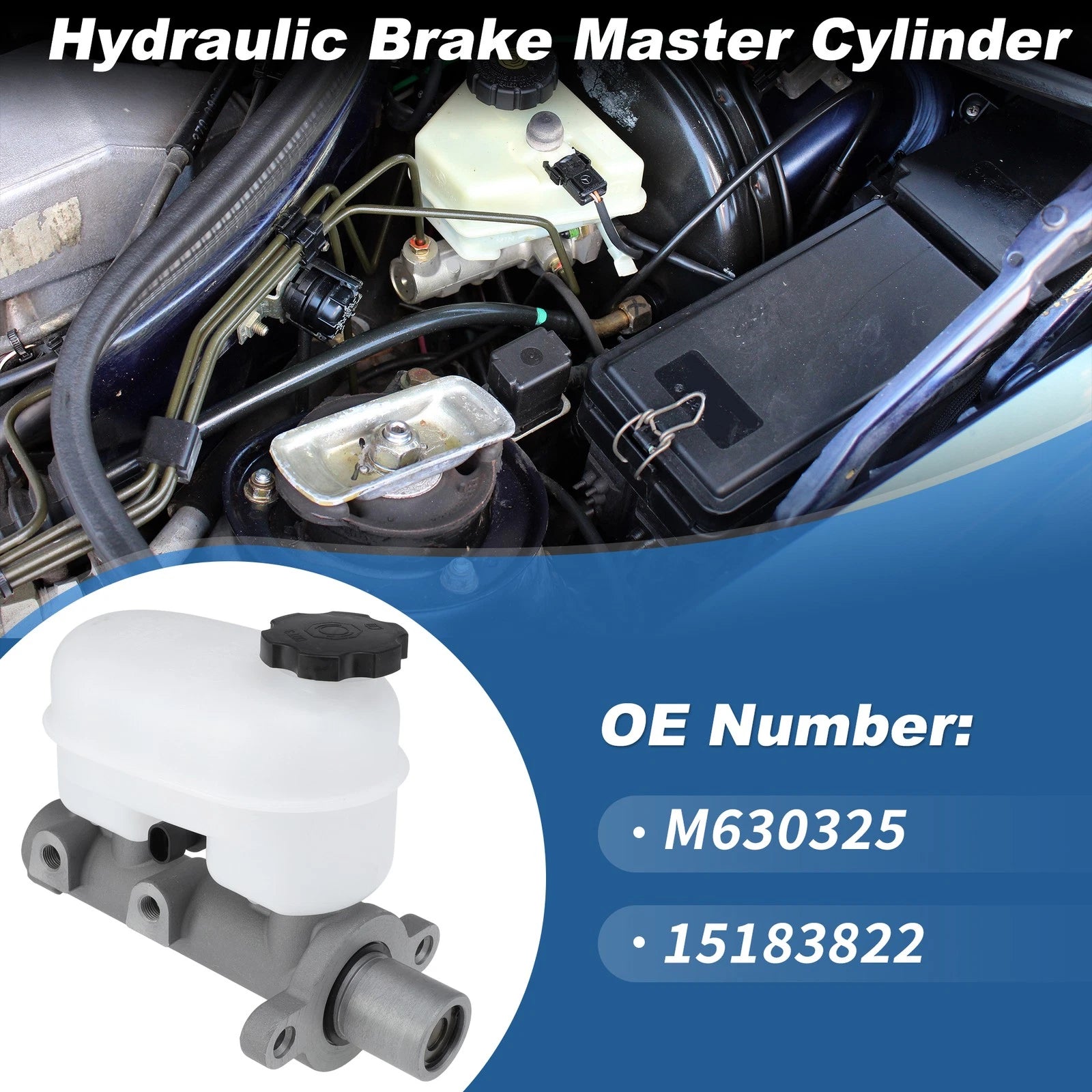 Brake Master Cylinder with Reservoir Replacement for Chevy Silverado 1500 (2010–2013)