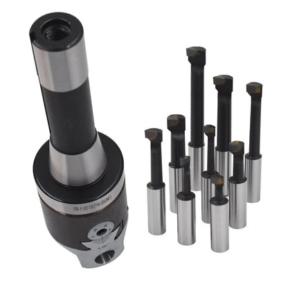Set of 9 Boring Bars for Bridgeport Milling R8 Shank (Fits )