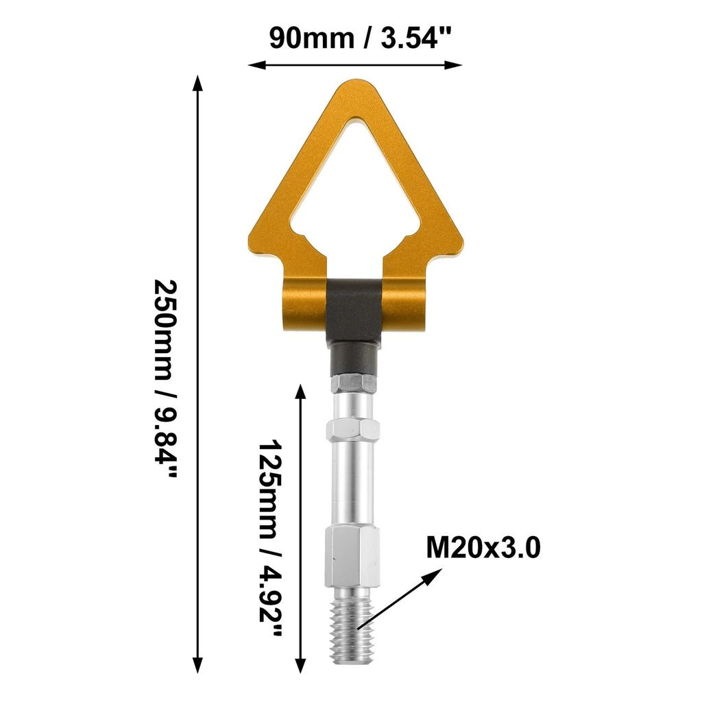 Tow Hook Screw for Audi Triangle Bumper Trailer Tow Hook Bolt (Gold)