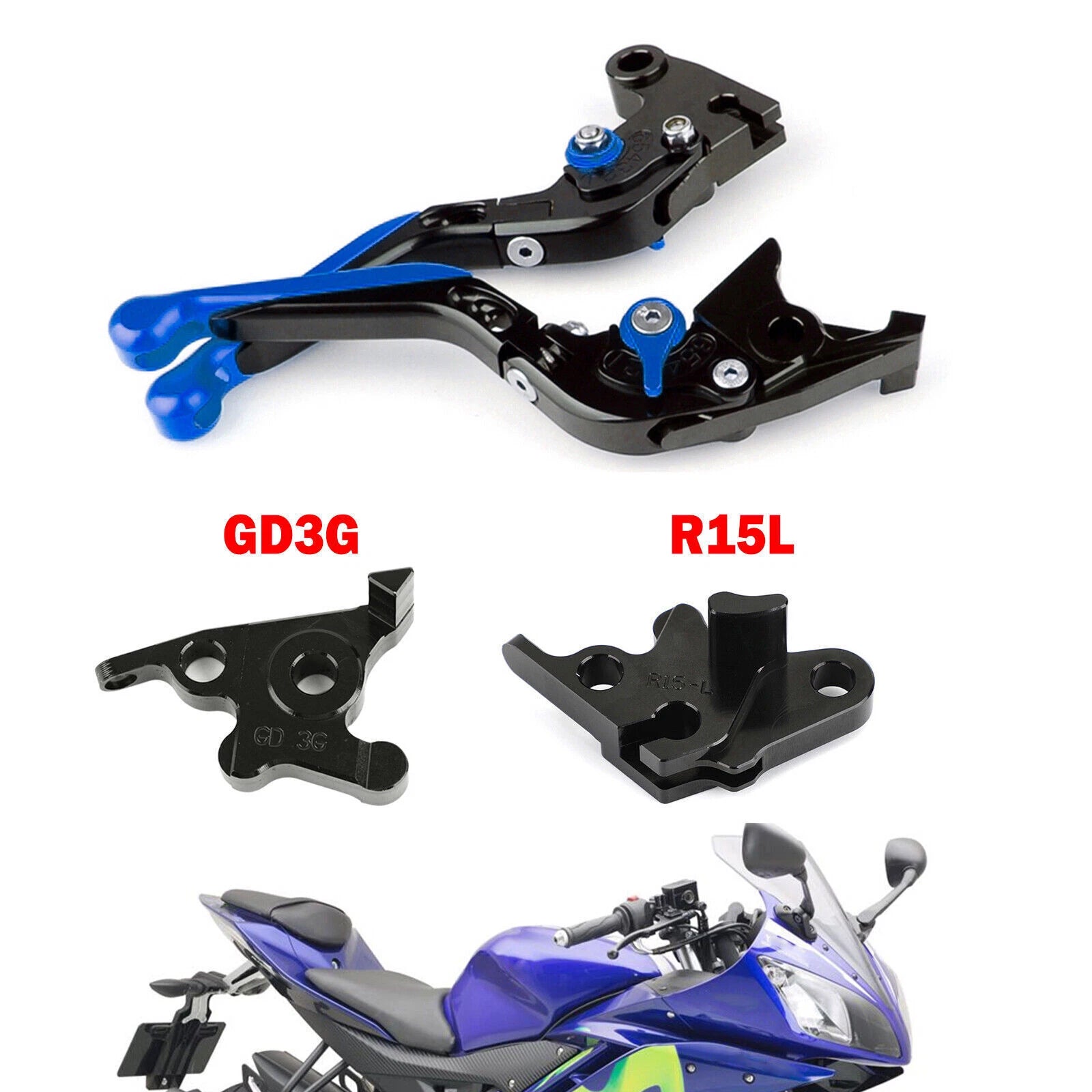 Adjustable Clutch Brake Lever for Yamaha MT125 (2014–2019) Blue T9