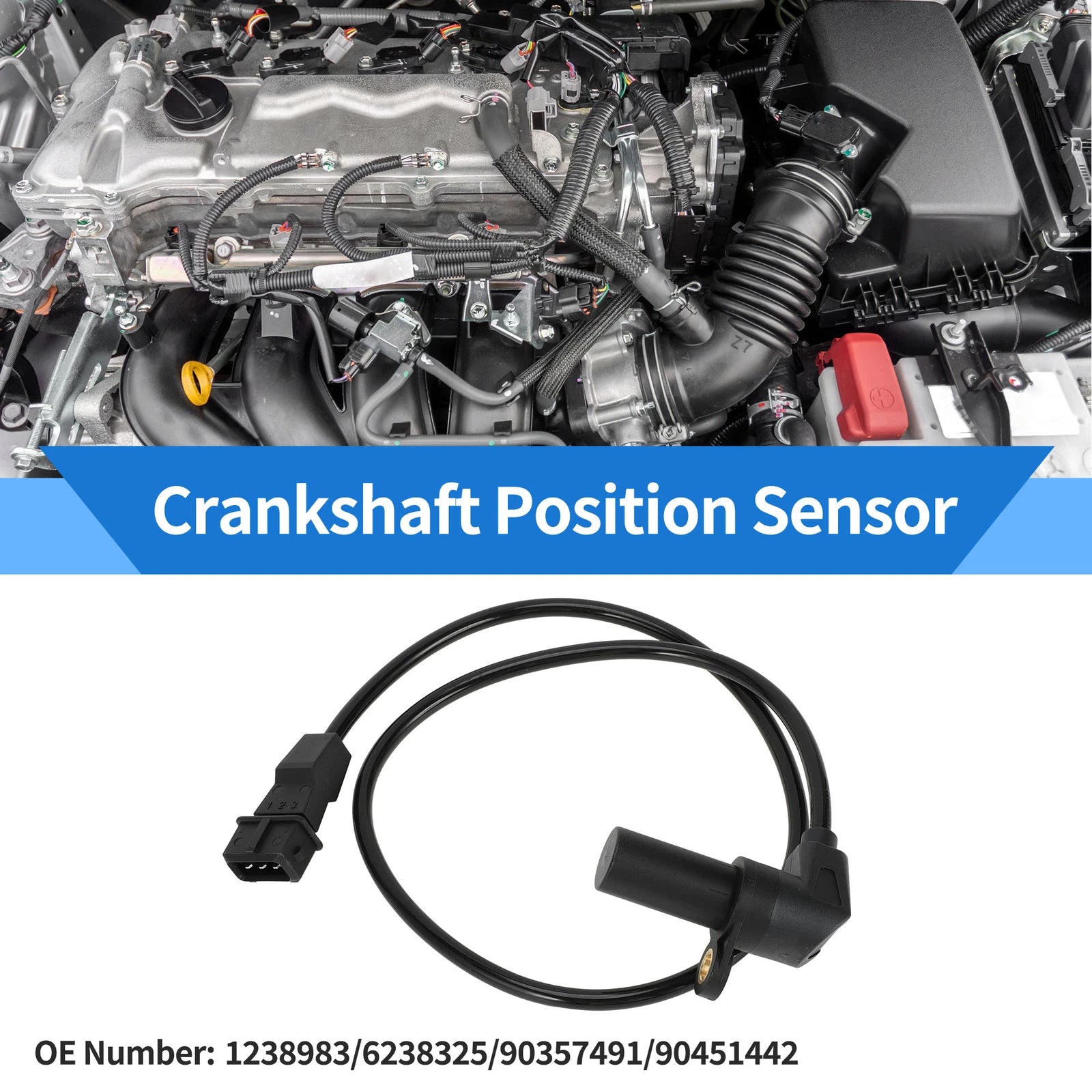 Crankshaft Position Sensor for Opel Vectra A CC 1.6i (1993–1995) No.1238983