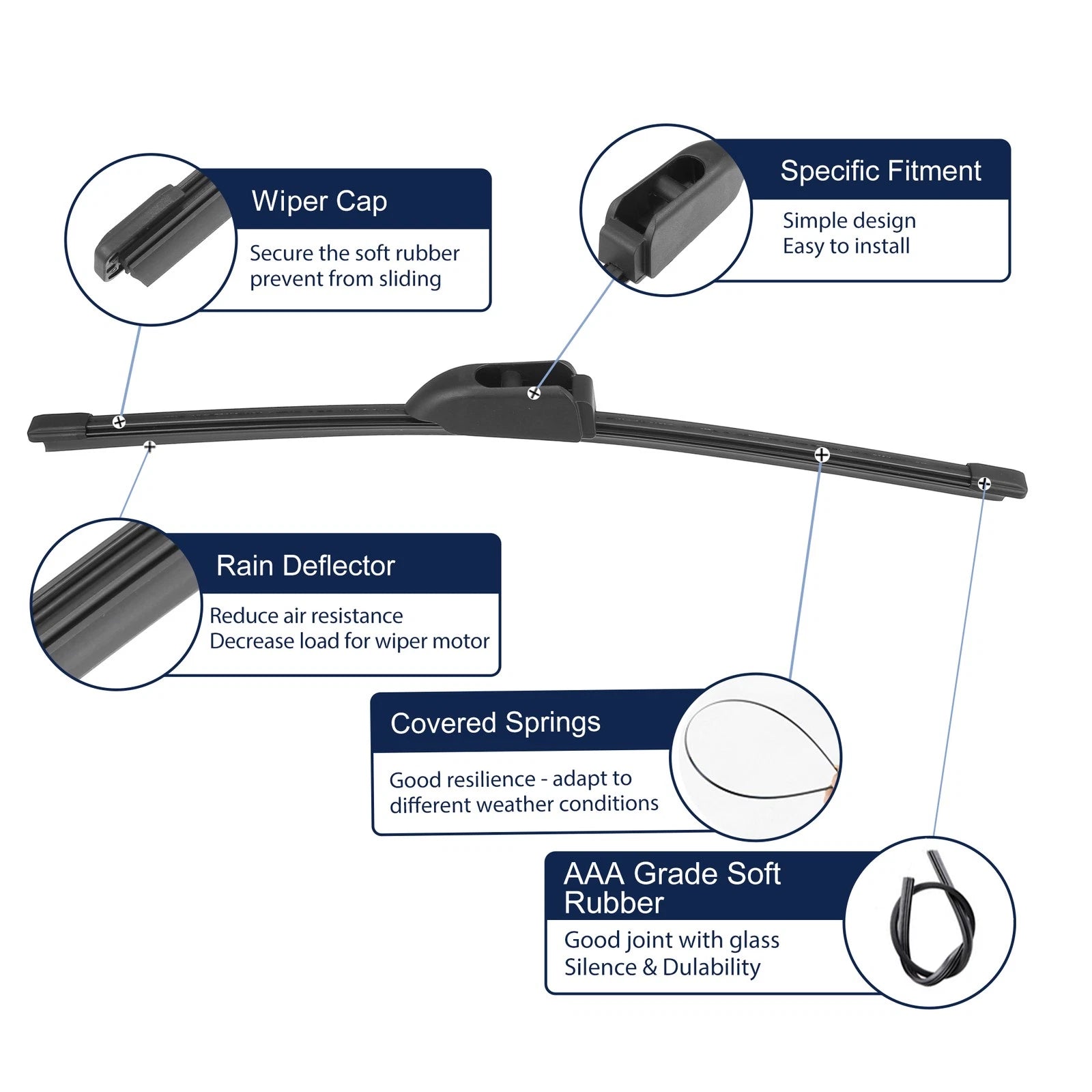 Rear Windshield Wiper Blade for Hyundai Elantra (2012–2017)