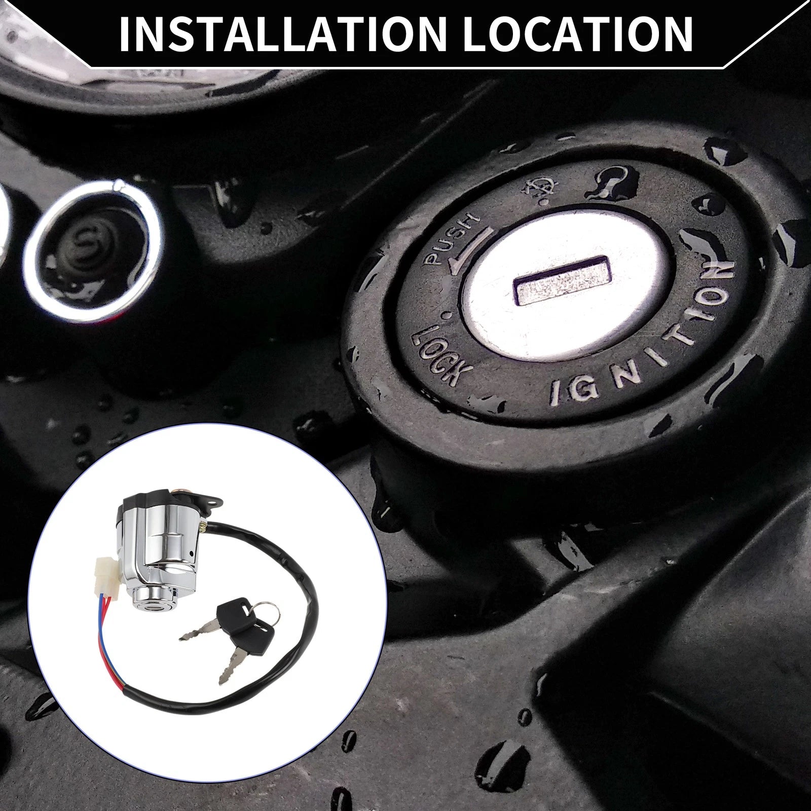 Ignition Key Switch Lock Set for Honda Steed VLX 400 (1988–2013)