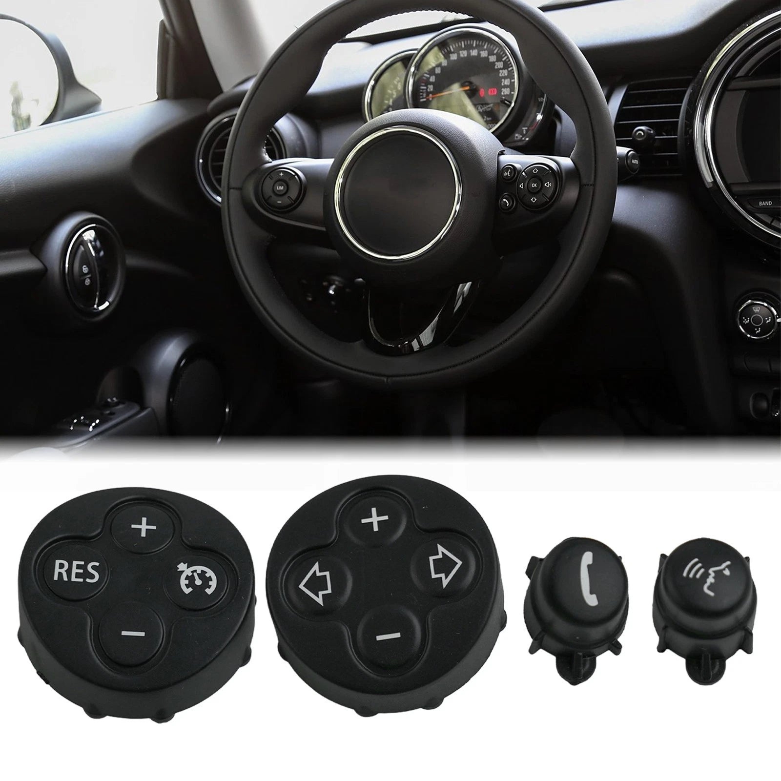 Cruise Control Button Covers Set for Mini Cooper (2007–2015)