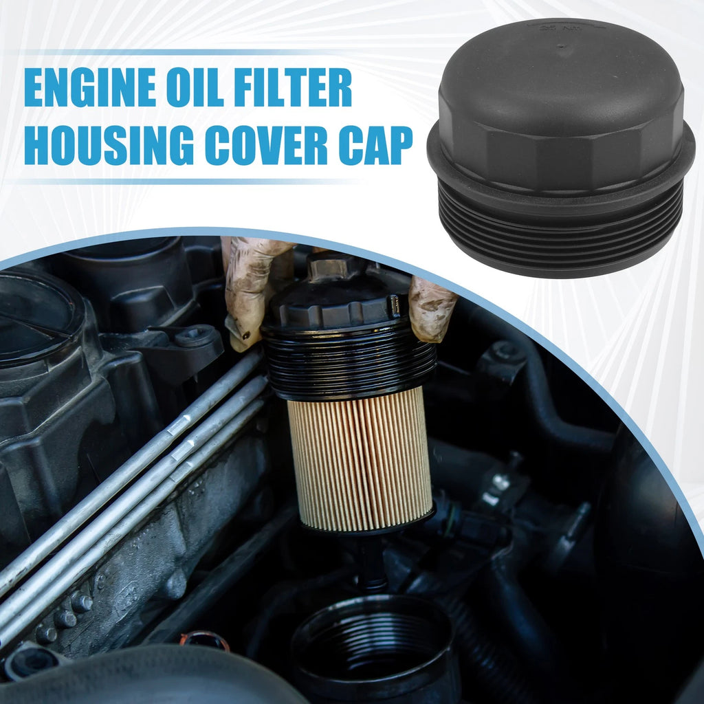 Engine Oil Filter Housing Cover Cap Replacement for Hyundai Santa Fe (2007–2009)