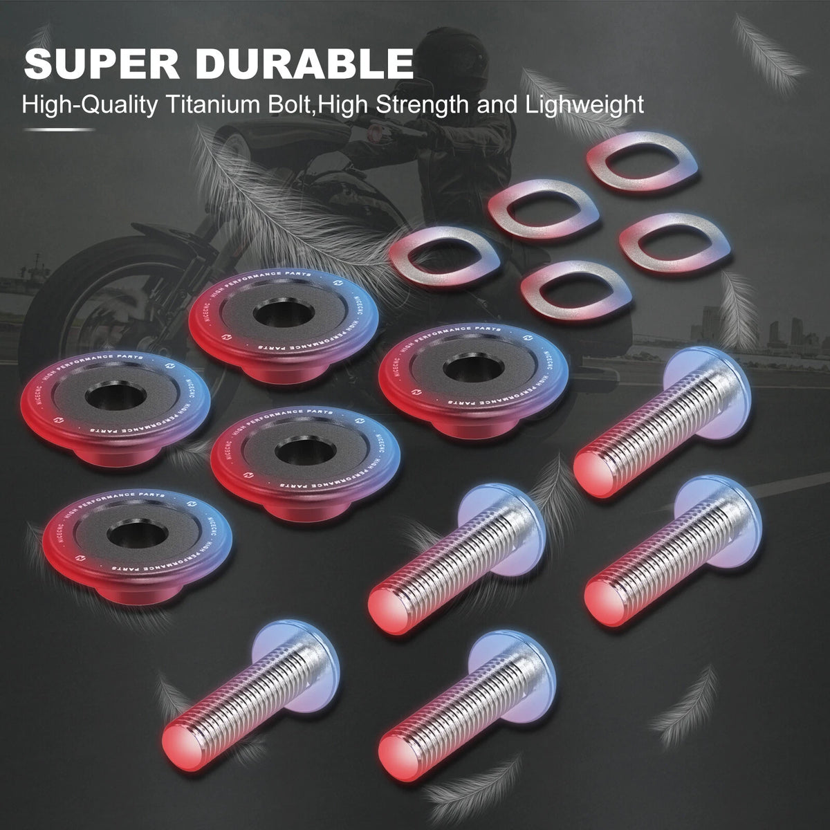M8 Brake Rotor Disc Hardware Titanium Bolts Kit for Harley Road King (2009–2022)