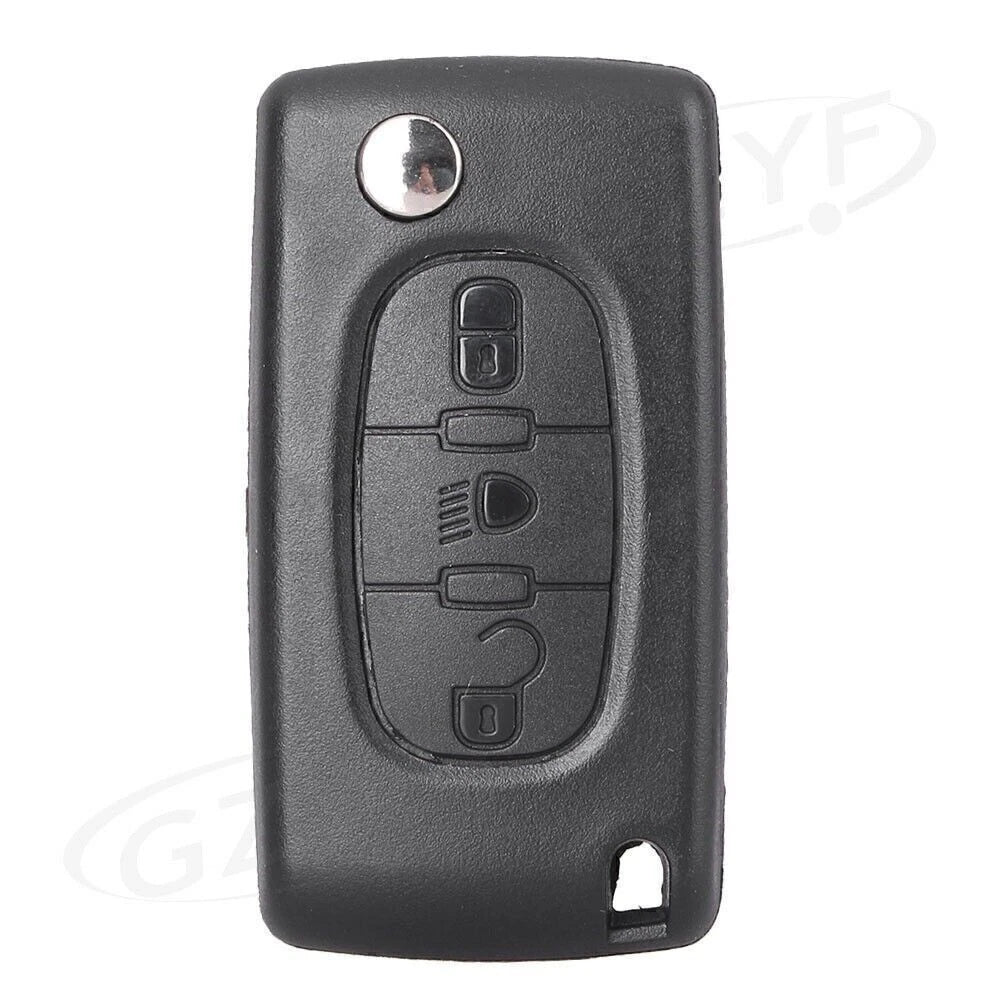 3X Folding Key Shell Case for Citroen C4 C5 C6 C8 Xsara Picasso