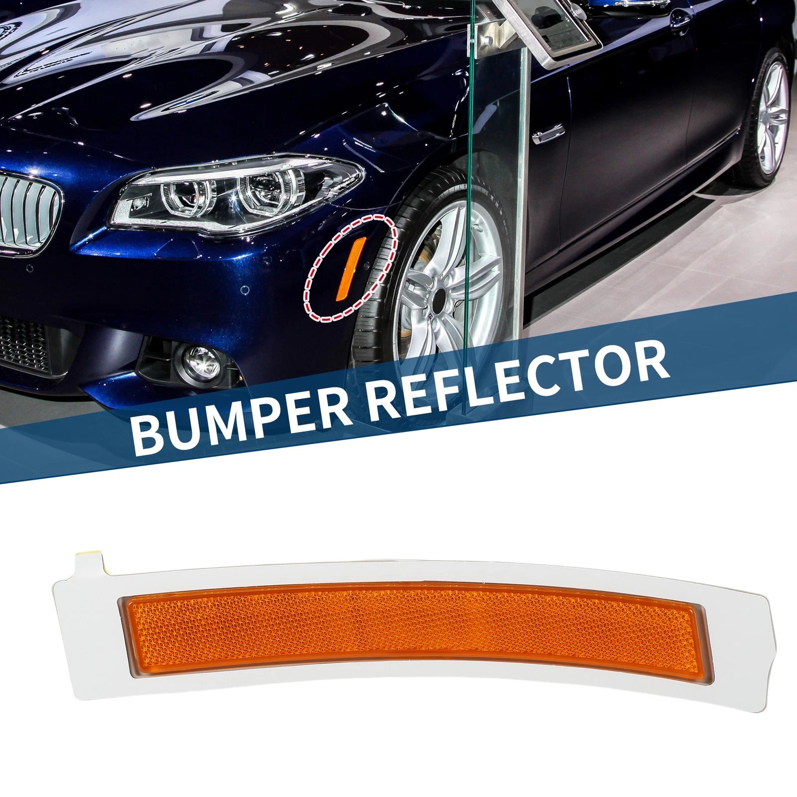 Bumper Reflector Replacement for BMW 550i GT Front Left (2010–2015)