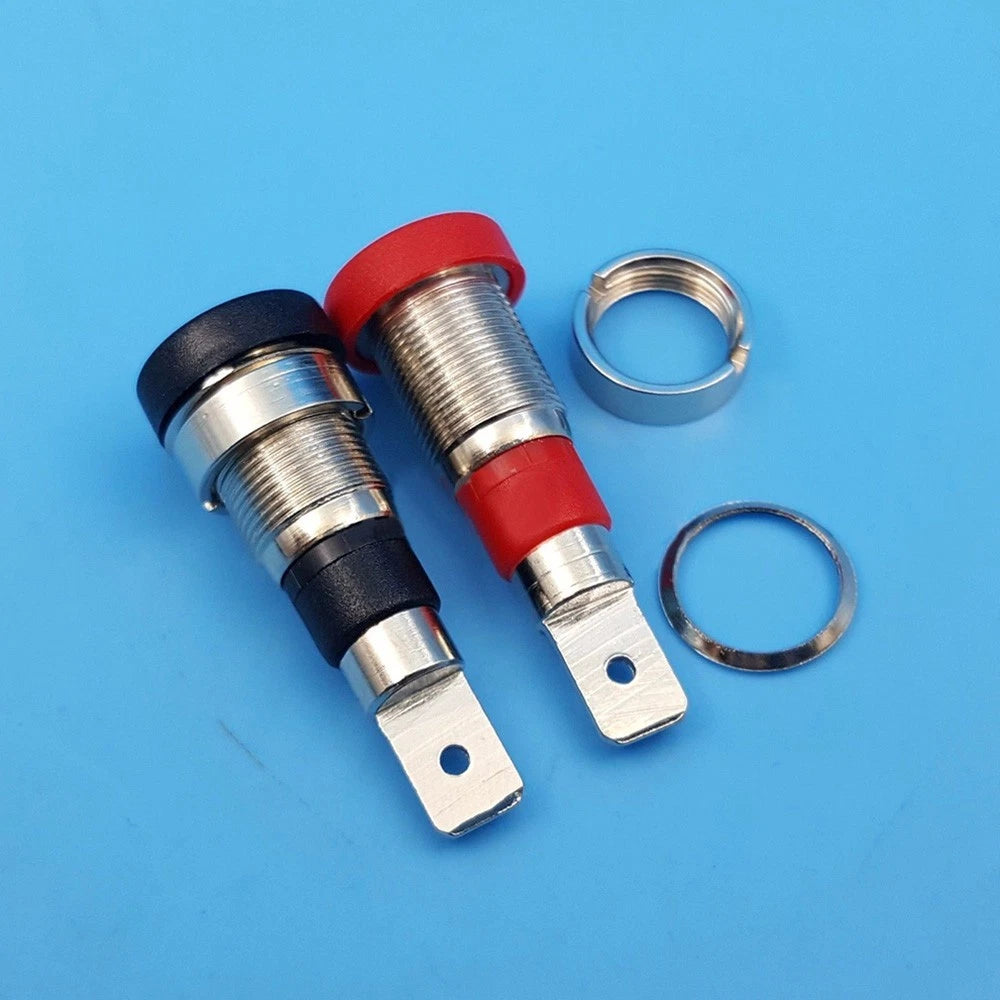 10pcs Brass 4mm Banana Female Jack Connector for Chassis Panel Mount