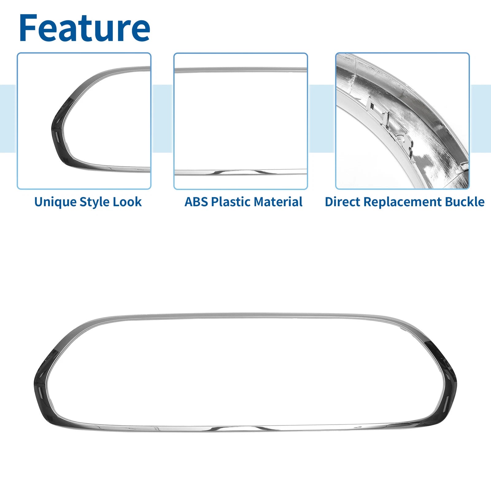 Front Lower Grille Trim for MINI F55 (2014–2021) Chrome Silver Tone