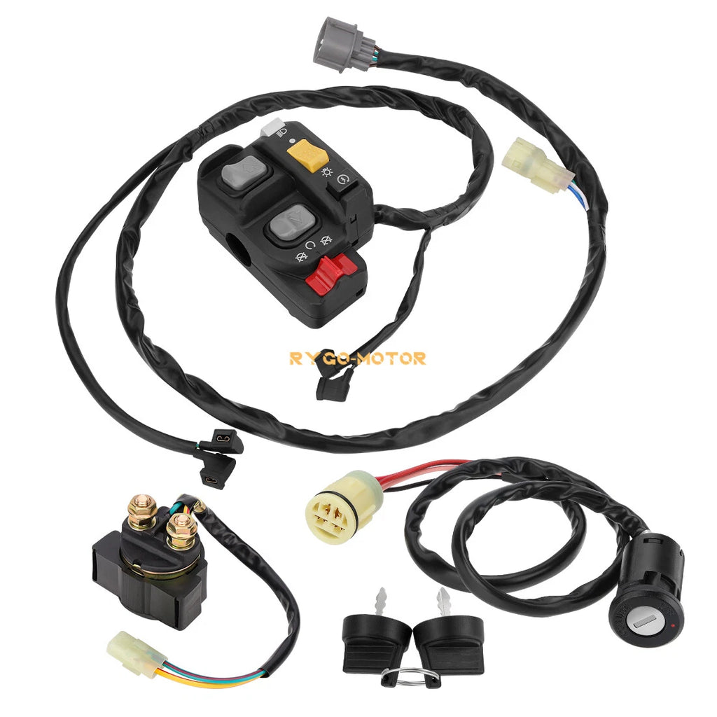 Handlebar Switch & Starter Relay Key Switch Kit for Honda TRX350 Rancher (2006)