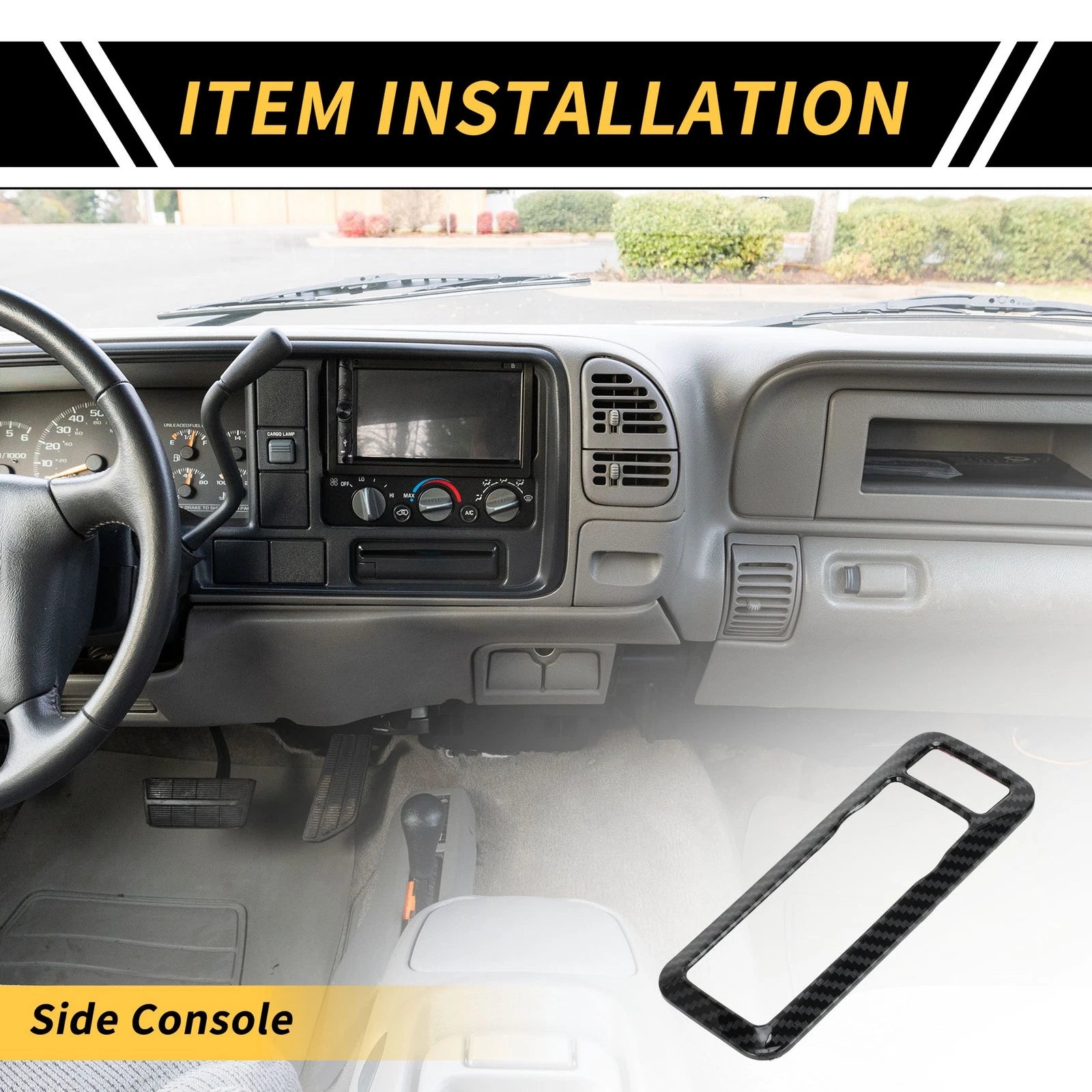 Carbon Fiber Headlight Switch Button Panel Cover for Ford Maverick (2022–2024)