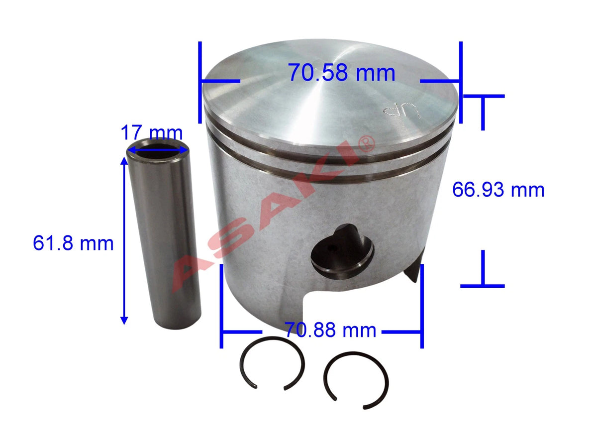 Piston Kit 1.00 + Piston Ring for Tohatsu Nissan Outboard 35/40 HP (N/A)