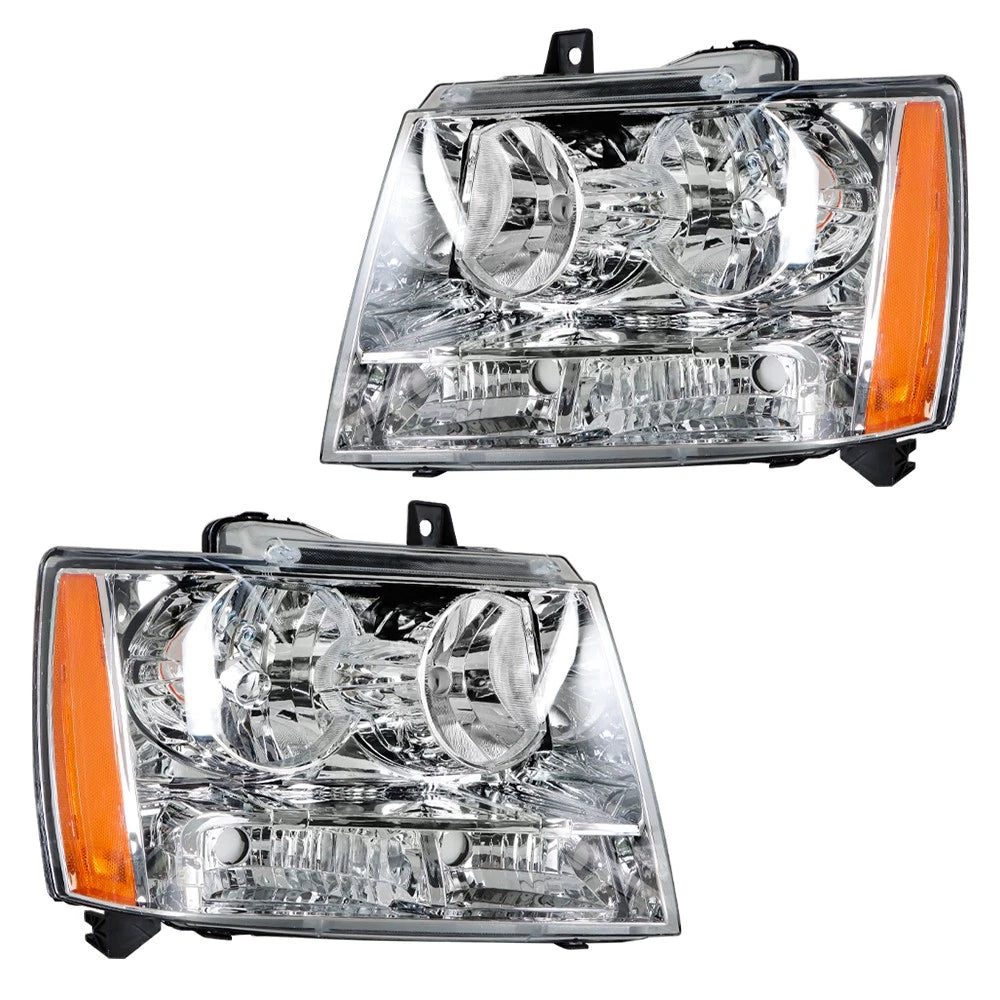 Headlights for Chevy Avalanche/Suburban/Tahoe (2007–2014) Left+Right Halogen