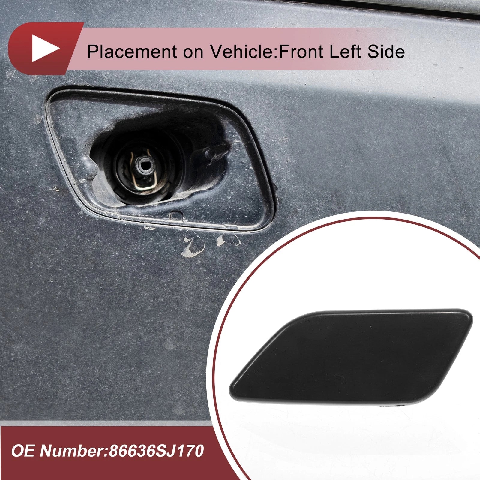 Front Left Washer Nozzle Cover Cap for Subaru Forester (2022–2024)