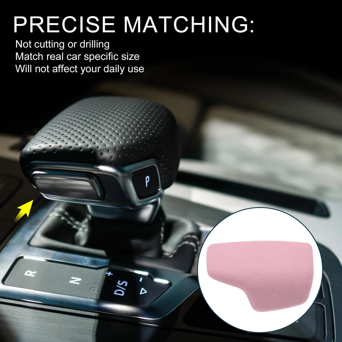 Gear Shift Knob Cap Cover for Audi A4 B9 A5 Q5 Q7 Pink Console (2017–2023)