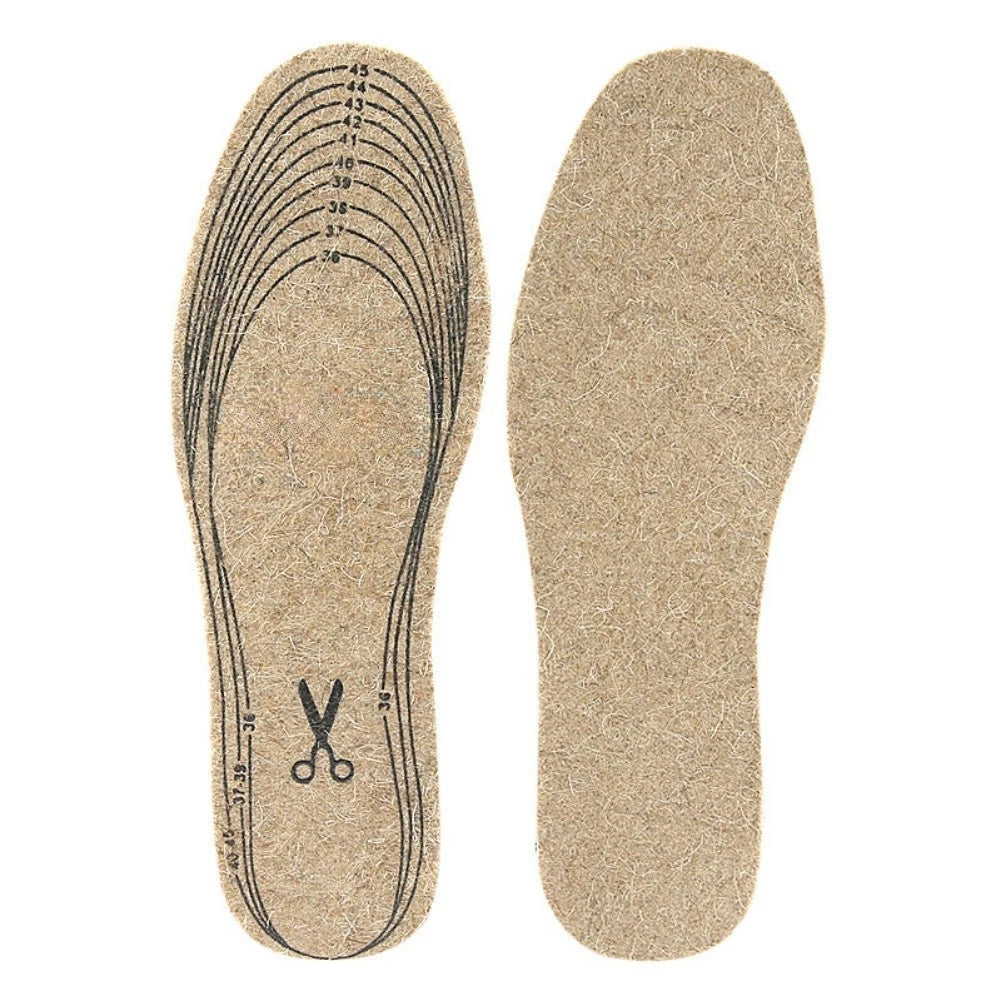 Multisize Wool Felt Insoles for Shock Absorbing Comfort (Winter)