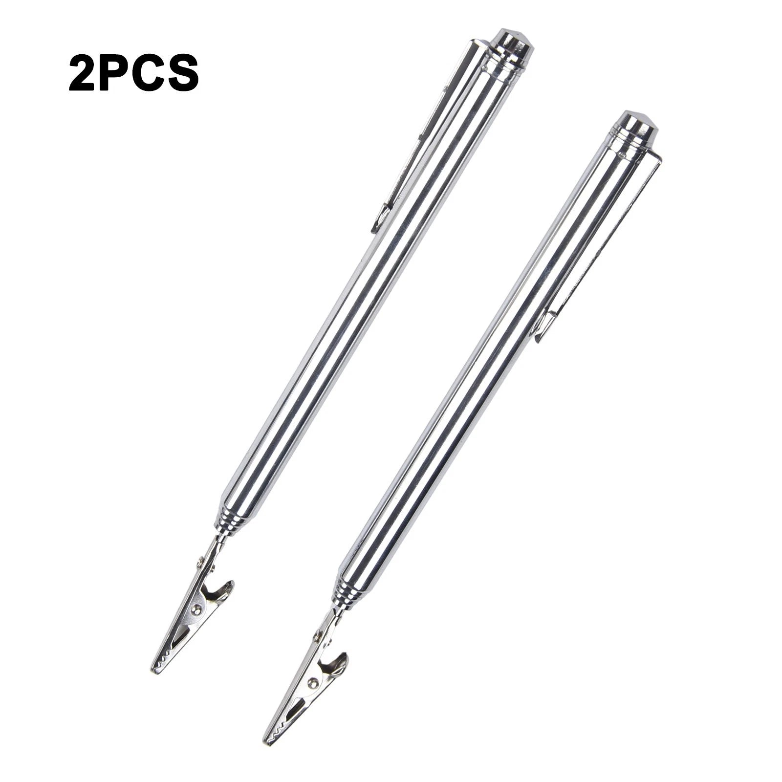 2X Telescopic Clips for Fastening Tools with Pen Clip