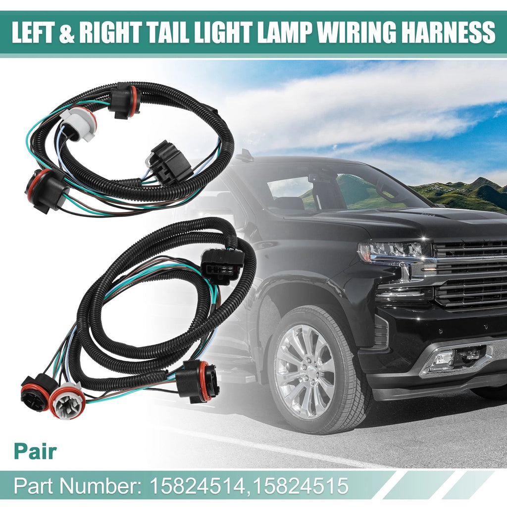 Tail Light Wiring Harness Pair Replacement for Chevrolet Silverado 1500 (2012–2013)
