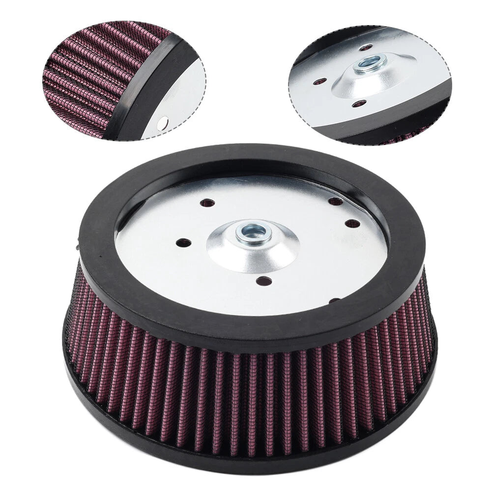 Red Air Cleaner Filter Element for Harley Dyna (1999–2017), Softail (2000–2017), Touring (1999–2016)