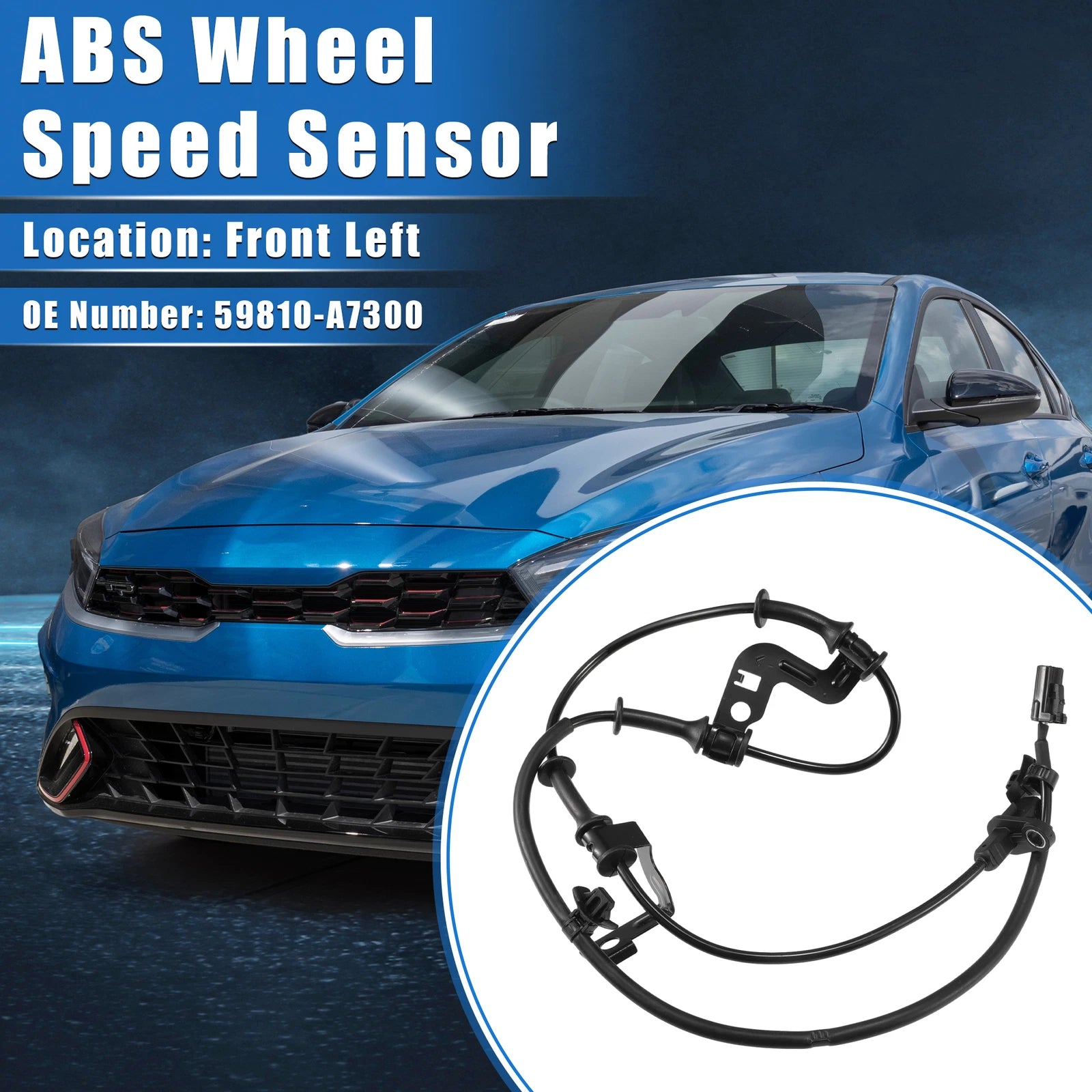 ABS Wheel Speed Sensor for Kia Forte (2014–2018) Front Left No. 59810-A7300