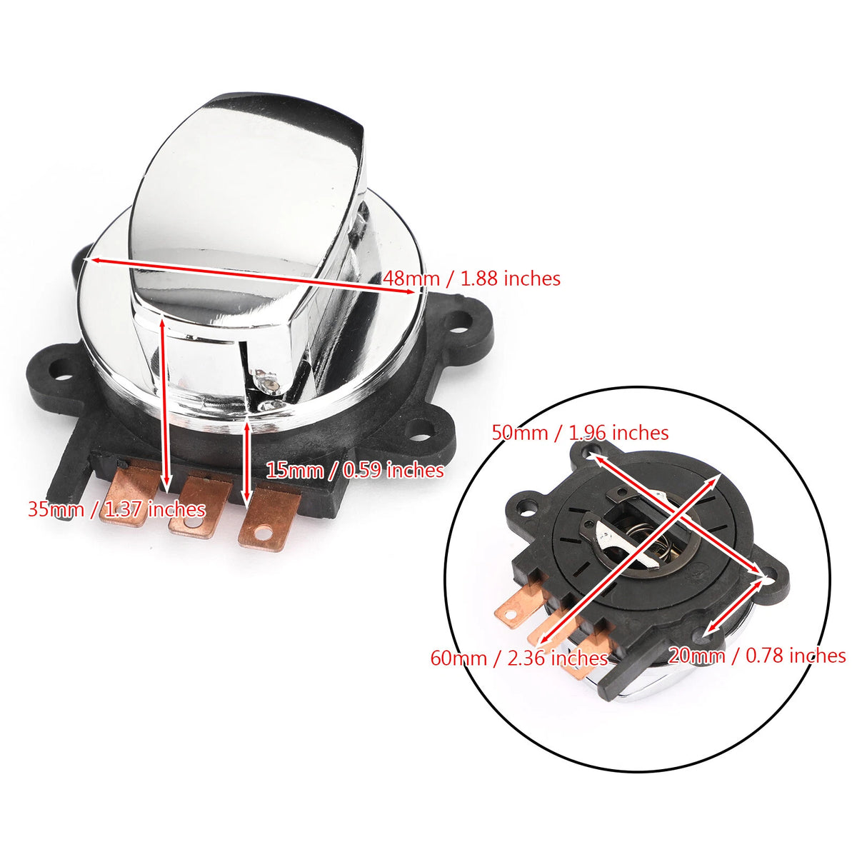 Chrome Ignition Switch w/Keys for Softail FXDWG Road King (1996–1999) 71313-96A