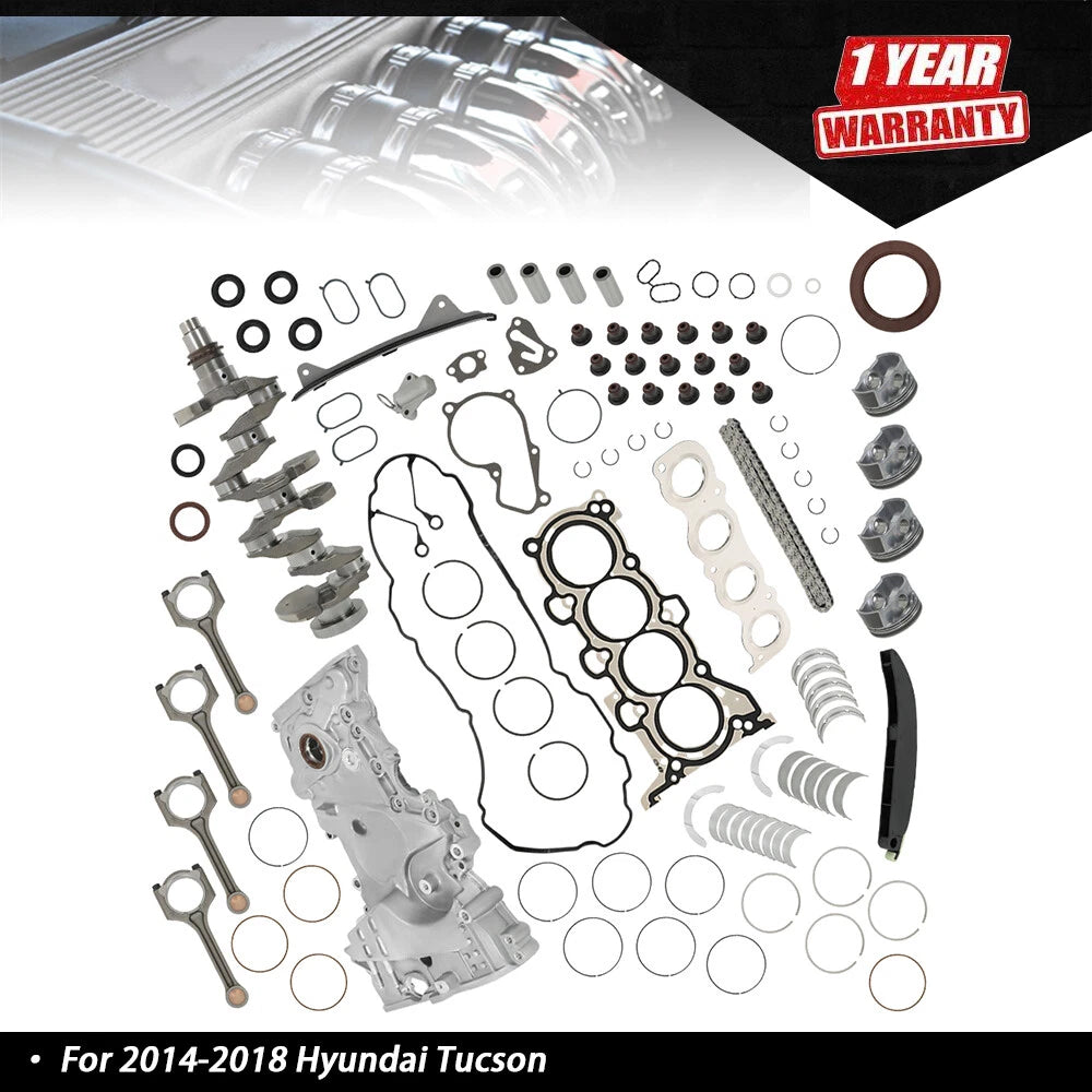 Engine Rebuild Kit for Kia Soul (2014–2019) 2.0L - Crankshaft, Con Rods, Timing