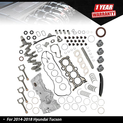 Engine Rebuild Kit for Kia Soul (2014–2019) 2.0L - Crankshaft, Con Rods, Timing