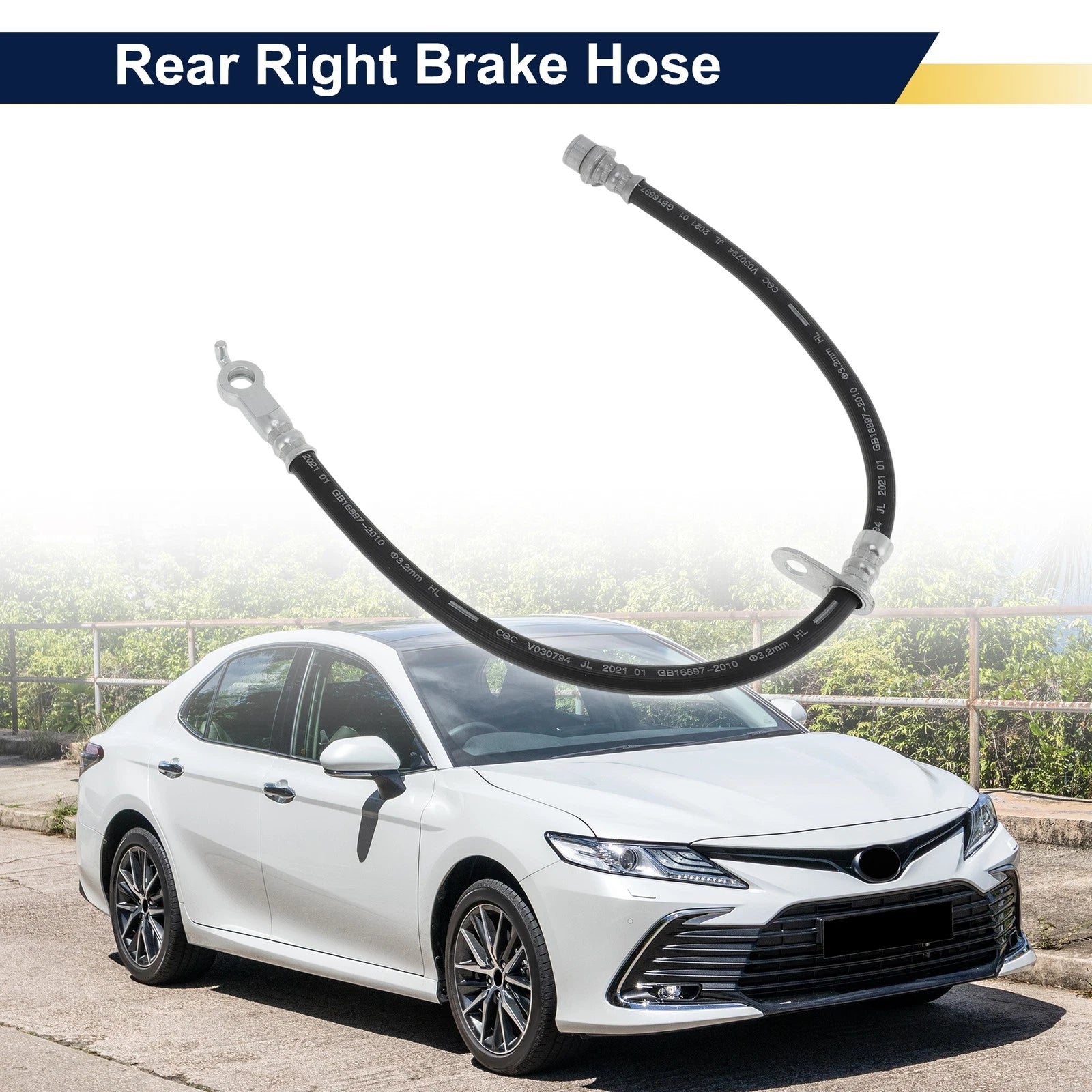 Rear Right Brake Hose Replacement for Toyota Camry 2017–2021 Hydraulic