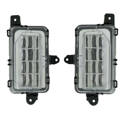 Pair For GMC Canyon Fog Light Left And Right Side | CAPA | Clear | LED | Chrome
