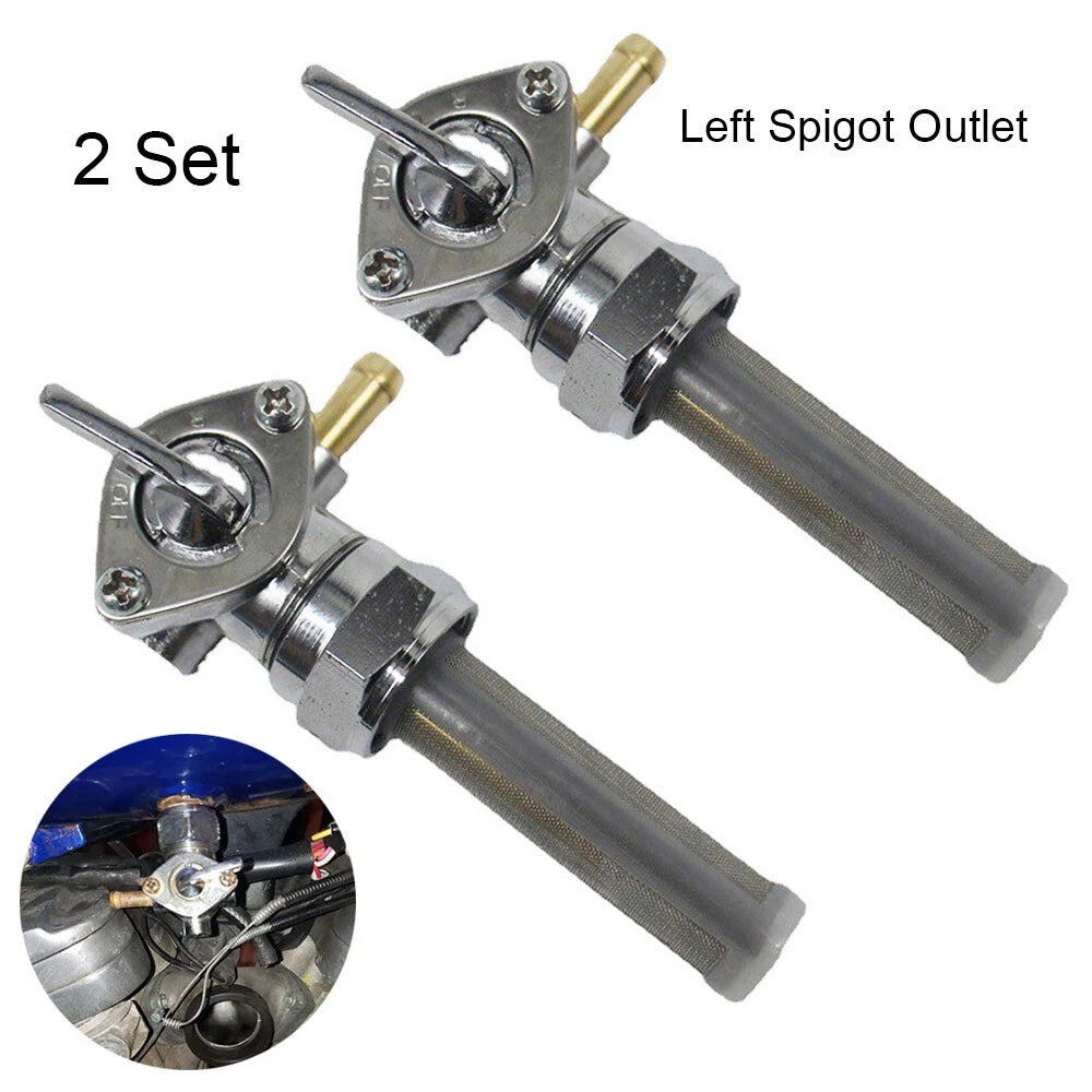 2Pcs Gas Fuel Valve Petcock Switch 22mm for Harley Davidson (1975) 62163-75