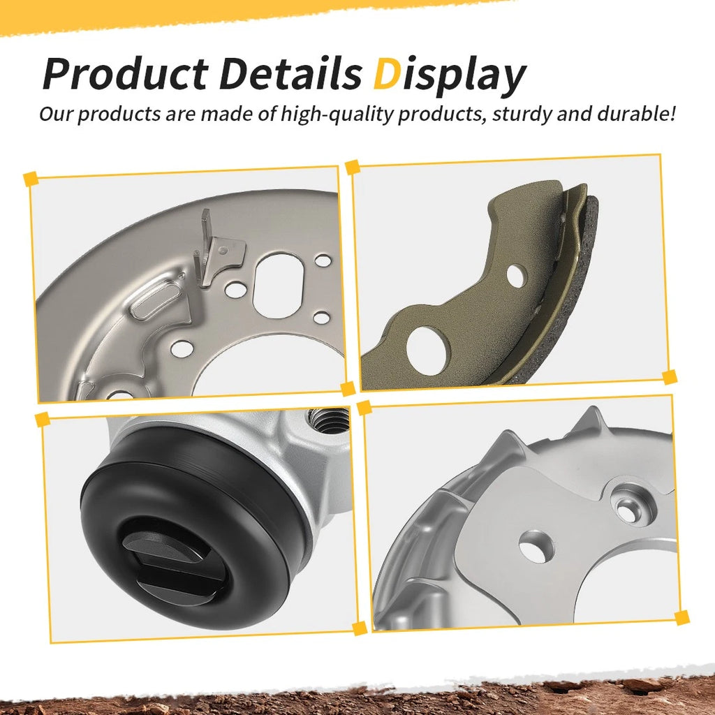Front Brake Drum Plate Cover Shoes Kit for Honda FourTrax 300 TRX300FW (1988–1994)