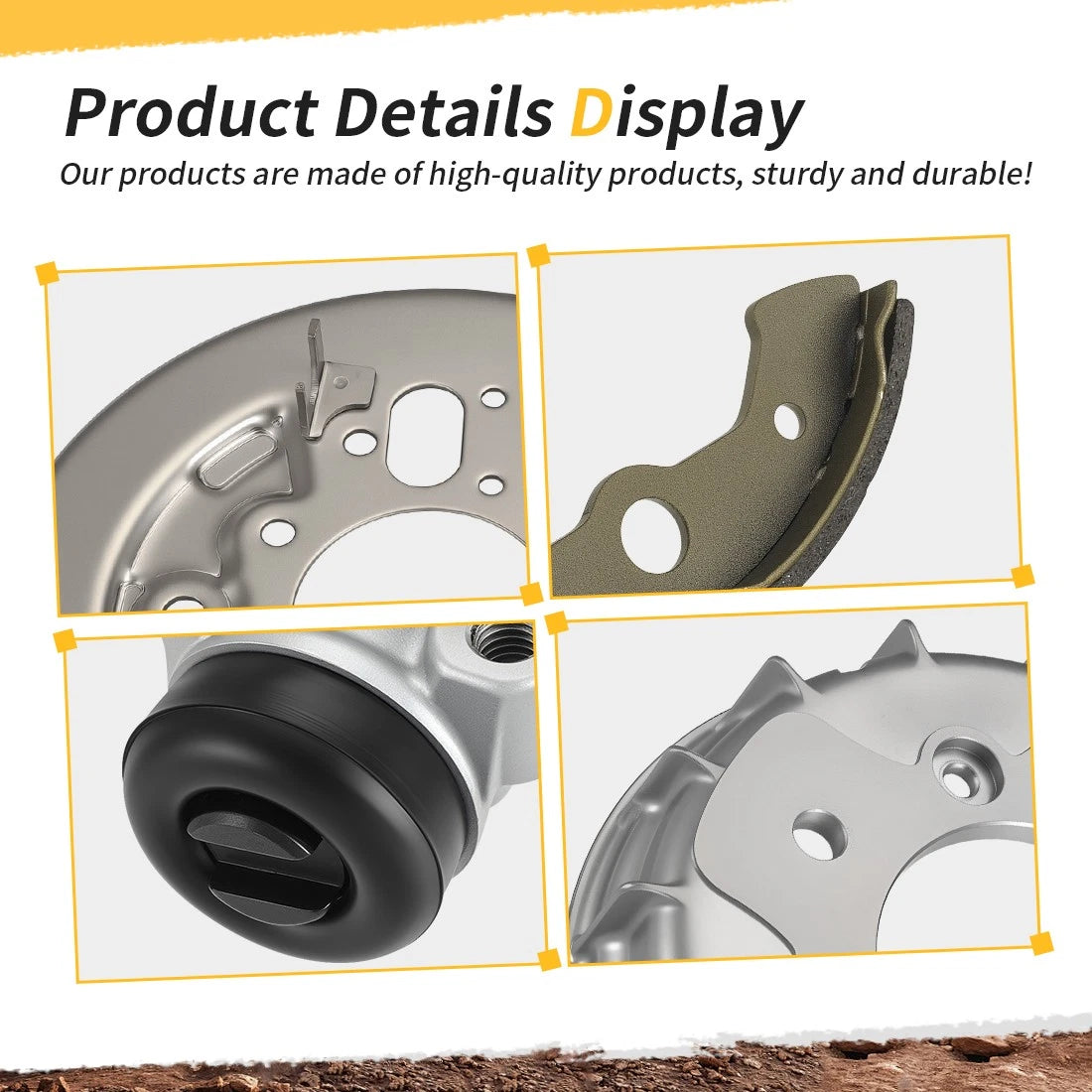 Front Brake Drum Plate Cover Shoes Kit for Honda FourTrax 300 TRX300FW (1988–1994)