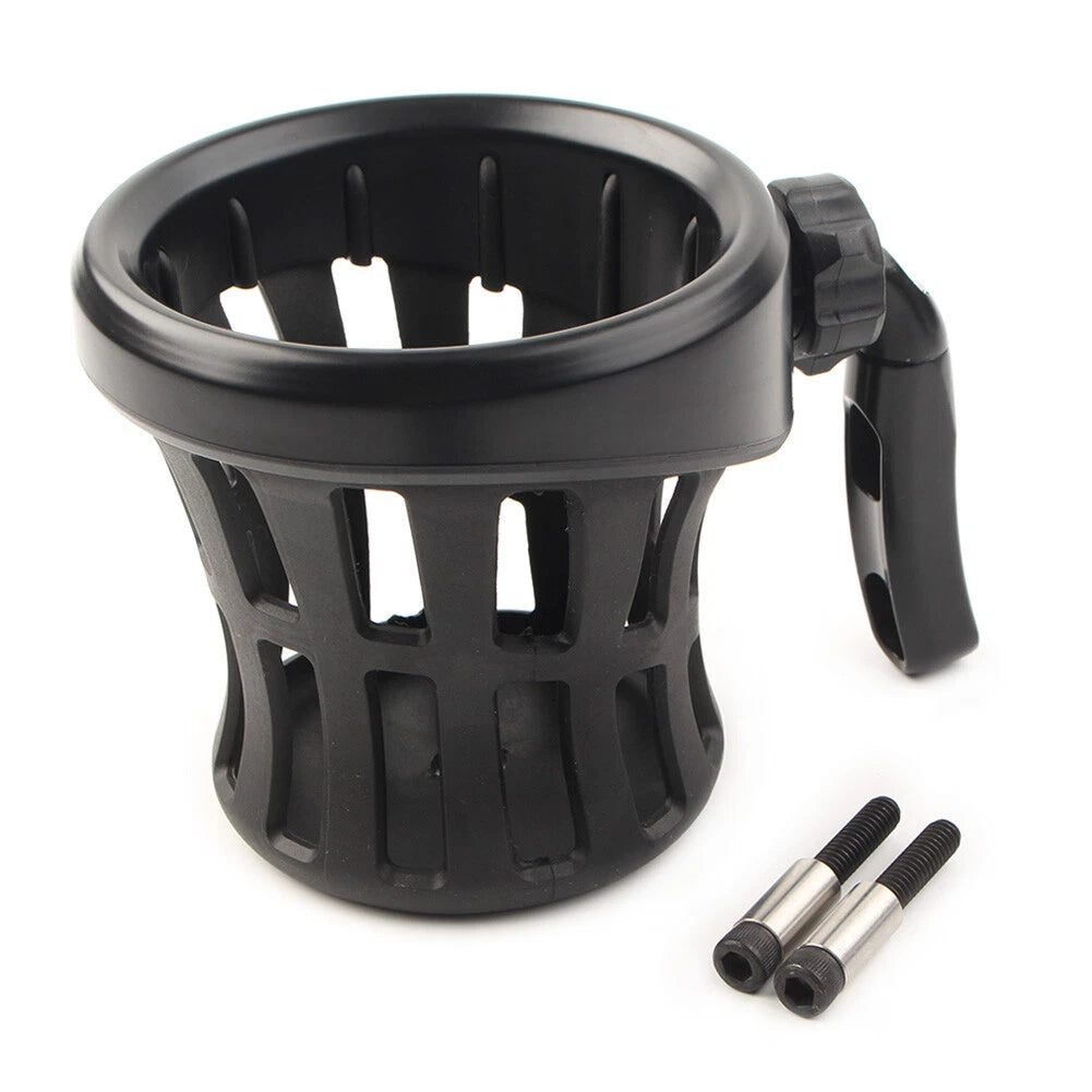 Cup Holder with Mesh Basket for Harley Motorcycle (Universal Fit)