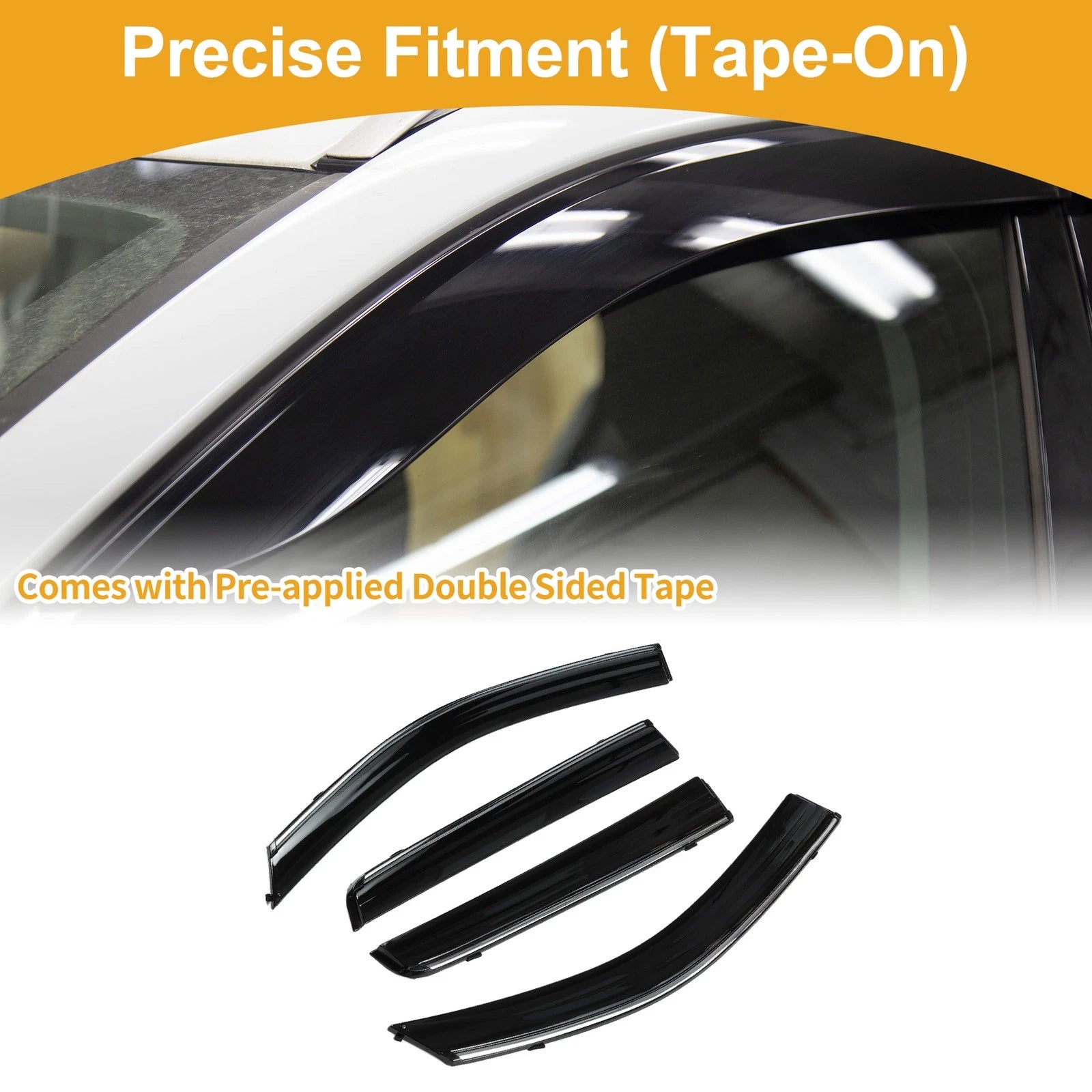 Window Deflectors Black 1 Set for Mitsubishi Outlander Sport RVR (2011–2024)
