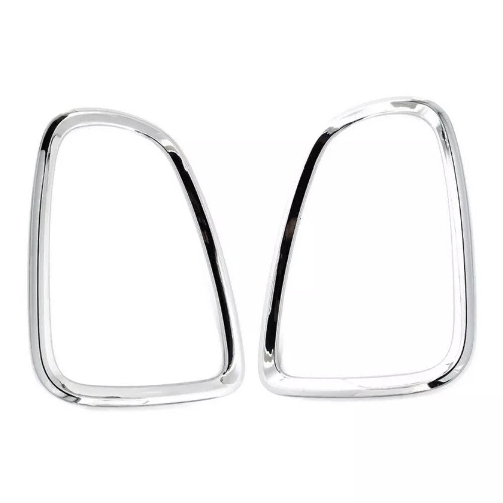 2Pcs Silver Tail Light Cover Trims for BMW Mini Cooper R56 R57 R58 R59 (2007–2014)