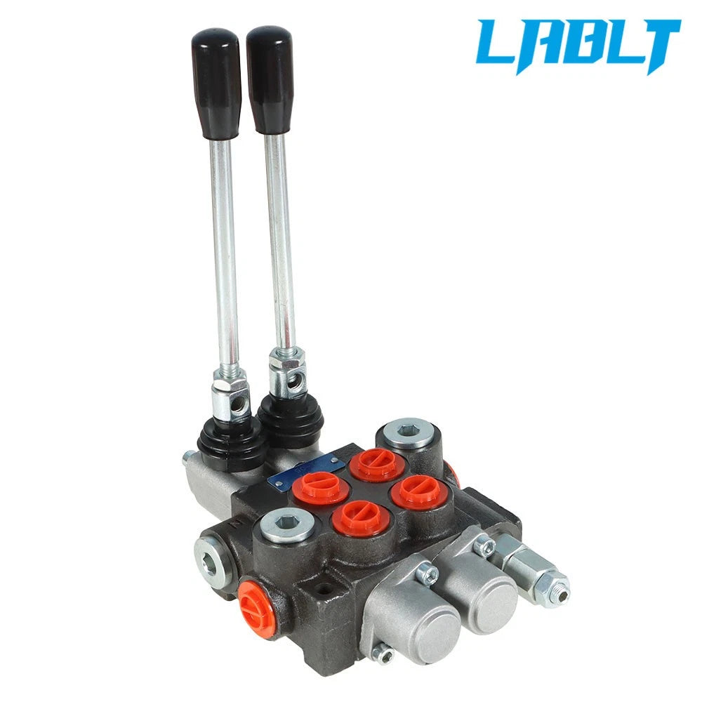 Hydraulic Monoblock Double Acting Control Valve 2 Spool for SAE Ports